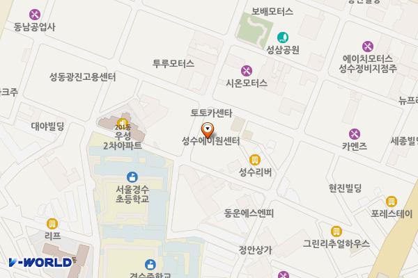 서울성동 성수에이원 지식산업센터 위치 지도 — 서울특별시 성동구 뚝섬로17가길 48