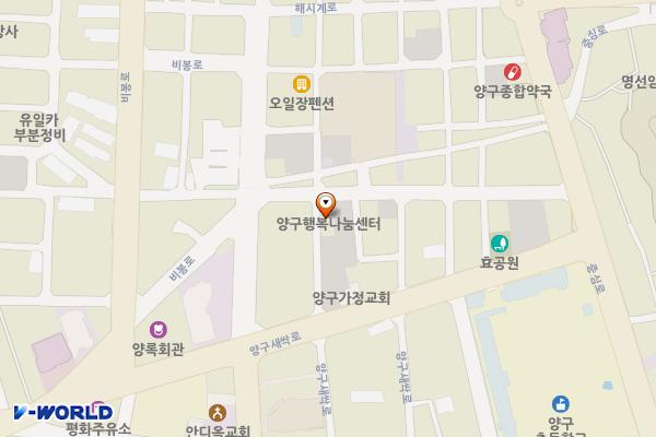 양구군지적장애인자립지원센터 위치 지도 — 강원특별자치도 양구군 양구읍 상리 239-7