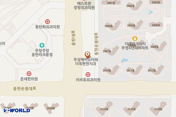 경기화성 동탄우성애비뉴타워 위치 지도 — 경기도 화성시 동탄순환대로 127-9
