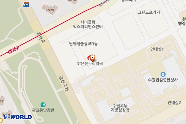 경기수원 광교원희캐슬법조타운 3 위치 지도 — 경기도 수원시 영통구 광교중앙로248번길 7-2