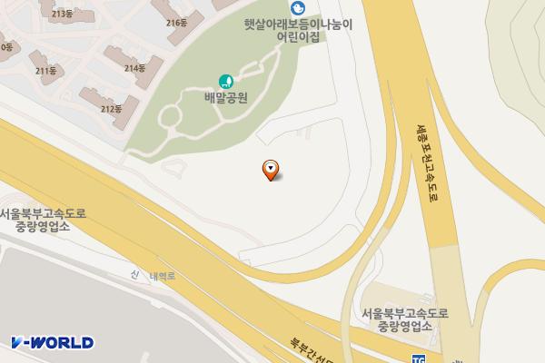 서울중랑 신내SKV1센터 4 위치 지도 — 서울특별시 중랑구 신내역로 111