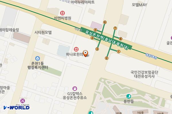 대전유성 명동프라자 위치 지도 — 대전광역시 유성구 도안대로 591 (봉명동)