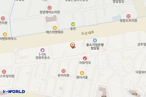 서울강남 피엔폴루스 3 위치 지도 — 서울특별시 강남구 도산대로 442 (청담동)