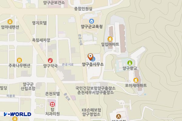 양구읍사무소 위치 지도 — 강원특별자치도 양구군 양구읍 상리 324-2