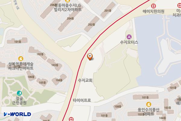 경기용인 상현골프클럽 위치 지도 — 경기도 용인시 수지구 수지로 98 (상현동)