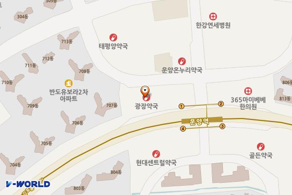 경기김포 광장프라자 위치 지도 — 경기도 김포시 김포한강1로 227 (운양동)