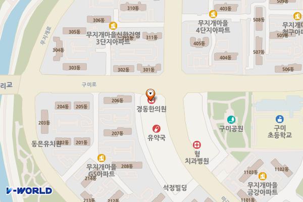 경기성남 무지개관보쇼핑 위치 지도 — 경기도 성남시 분당구 구미로 60 (구미동)