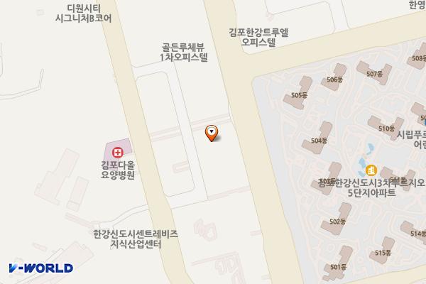 경기김포 하우스디어반오피스텔 2 위치 지도 — 경기도 김포시 김포한강10로133번길 52(구래동)