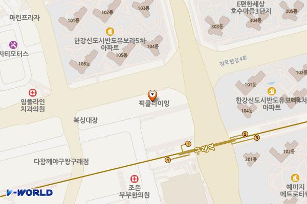 경기김포 계림엠스퀘어 위치 지도 — 경기도 김포시 김포한강4로 507 (구래동)