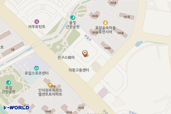 경기의왕 유창씨밀레 위치 지도 — 경기도 의왕시 봇들1로 11 (포일동)