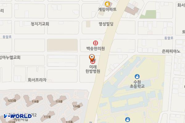 경기수원 성오스포츠 위치 지도 — 경기도 수원시 팔달구 팔달로 105 (화서동)