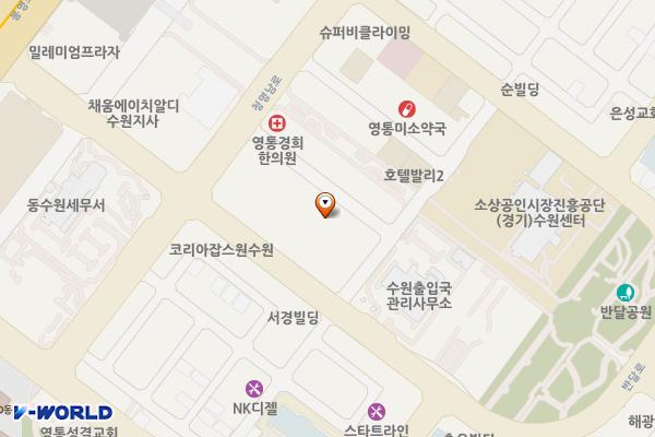 경기수원 플러스개발 위치 지도 — 경기도 수원시 영통구 청명남로28번길 20 (영통동)