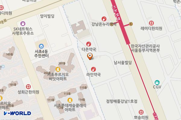 서울서초 강남역2차아이파크 위치 지도 — 서울특별시 서초구 서초대로77길 59 (서초동)