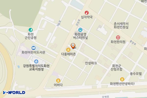 공영버스터미널~낭천가든 위치 지도 — 강원특별자치도 화천군 화천읍 하리 27-16, 51-3