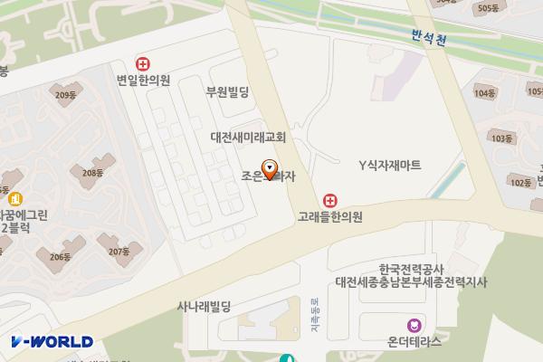 대전유성 조은프라자 위치 지도 — 대전광역시 유성구 지족북로66번길 60 (지족동)