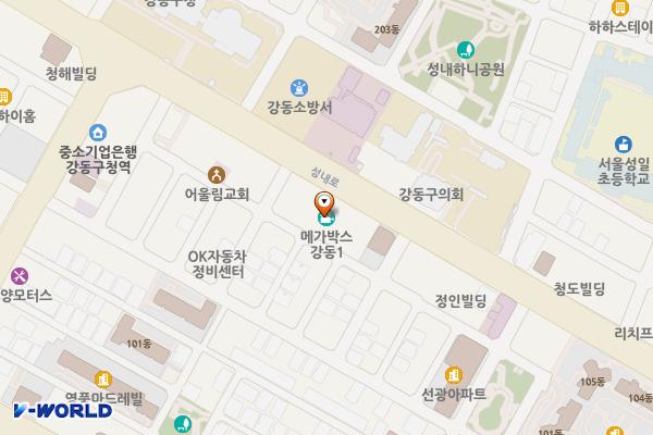 서울강동 강동메가박스 위치 지도 — 서울특별시 강동구 성내로 48 (성내동)