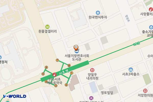 서울서초 서울지방변호사회 위치 지도 — 서울특별시 서초구 법원로1길 21 (서초동)