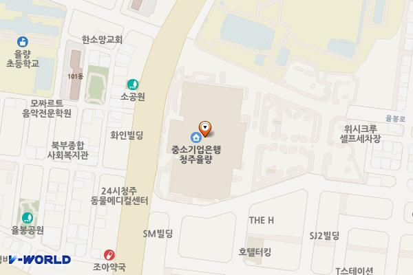 충북청주 그랜드플라자청주호텔 2 위치 지도 — 충청북도 청주시 청원구 충청대로 114 (율량동)