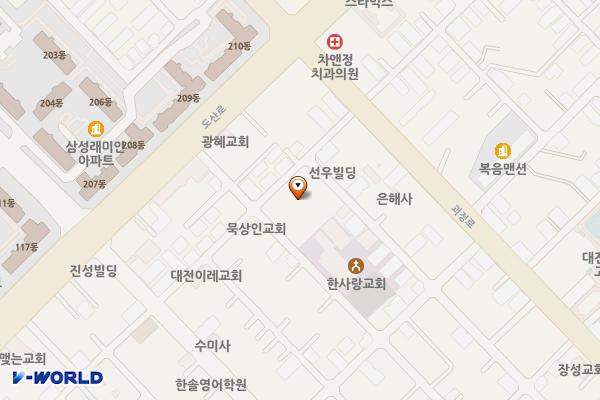 대전서구 엘케이빌딩 위치 지도 — 대전광역시 서구 도산로314번길 19 (가장동)