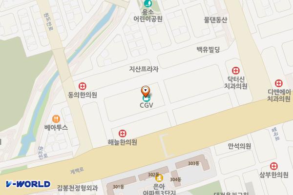 대전서구 kd-u프라자 위치 지도 — 대전광역시 서구 도안동로11번길 45 (도안동)