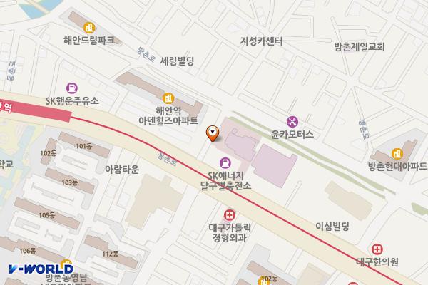 대구동구 강남종합병원 위치 지도 — 대구광역시 동구 동촌로 207 (방촌동)