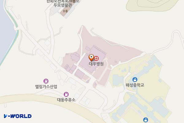 경남거제 대우병원 위치 지도 — 경상남도 거제시 두모길 16 (두모동)
