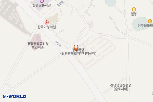 전남담양 창평슬로시티주차장 1 위치 지도 — 전남광주통합특별시 담양군 창평면 창평로 615