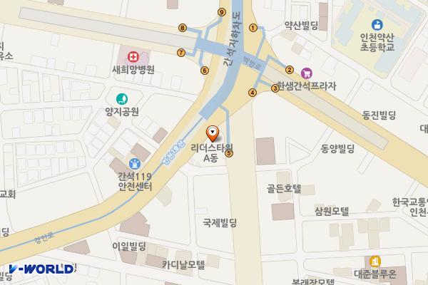 인천남동 리더스타워A동 위치 지도 — 인천광역시 남동구 남동대로 935