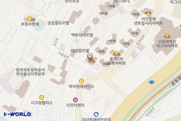 부산동래 동래3차SK뷰오피스텔 2 위치 지도 — 부산광역시 동래구 온천장로65번길 9