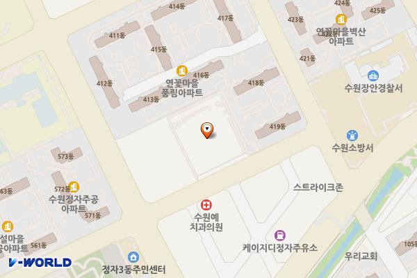경기수원 라이프스포츠수원 위치 지도 — 경기도 수원시 장안구 대평로90번길 19