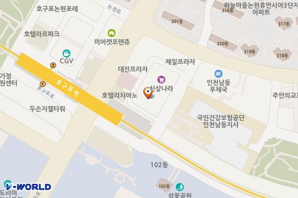 인천남동 논현코아루파크오피스텔 3 위치 지도 — 인천광역시 남동구 논현로46번길 22
