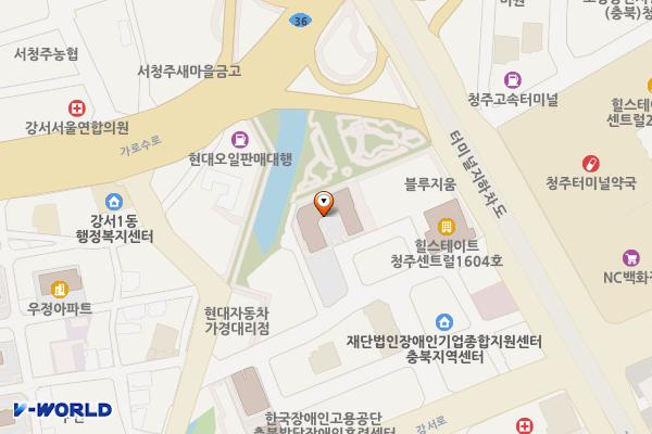 충북청주 강서동광모닝스카이 1 위치 지도 — 충청북도 청주시 흥덕구 가로수로1164번길 41-33