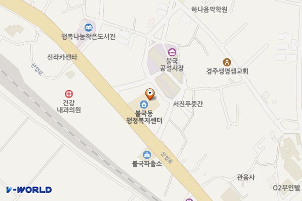경북경주 불국동행정복지센터 1 위치 지도 — 경상북도 경주시 산업로 3008