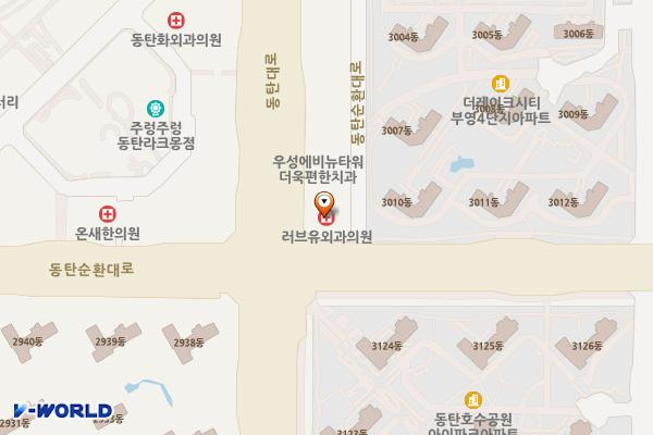 경기화성 우성센트럴타워 1 위치 지도 — 경기도 화성시 동탄구 동탄순환대로 127-5
