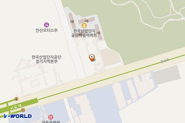 경기안산 태인드림시티오피스텔 3 위치 지도 — 경기 안산시 단원구 연수원로 4