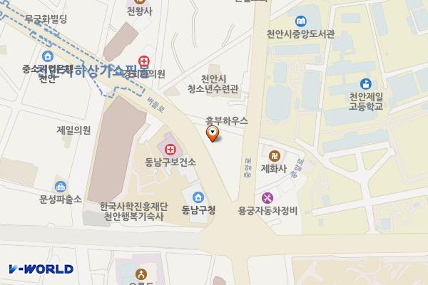 충남천안 센트레힐 스위트 1 위치 지도 — 충청남도 천안시 동남구 버들로 39