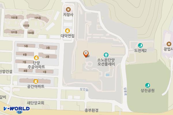 충북단양 소노문단양 1 위치 지도 — 충청북도 단양군 단양읍 삼봉로 187-17