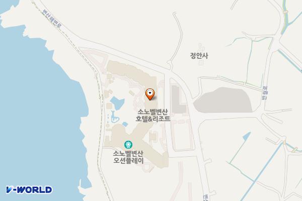전북부안 소노벨변산 1 위치 지도 — 전북특별자치도 부안군 변산면 소노로 10