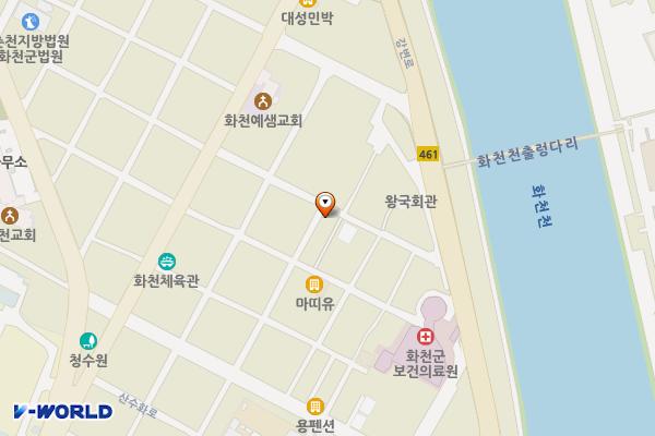 명성빌라 앞 주차장 위치 지도 — 강원특별자치도 화천군 화천읍 중리 252-12