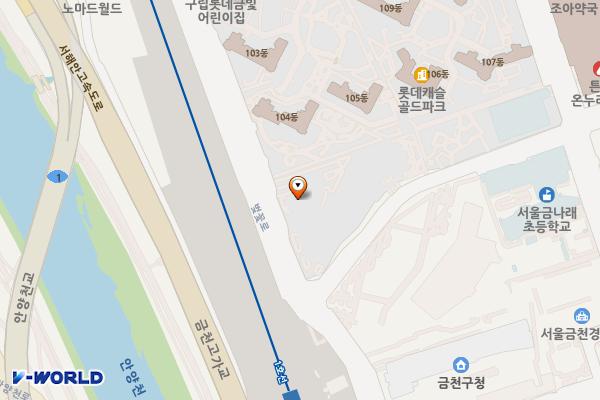 서울금천 금천롯데케슬골드파크2차오피스텔 2 위치 지도 — 서울 금천구 벚꽃로 30