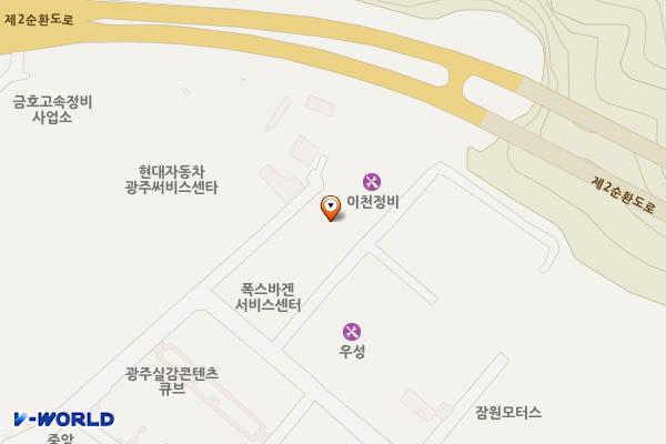 ㈜남하자동차 위치 지도 — 전남광주통합특별시 남구 송암로76번길 34