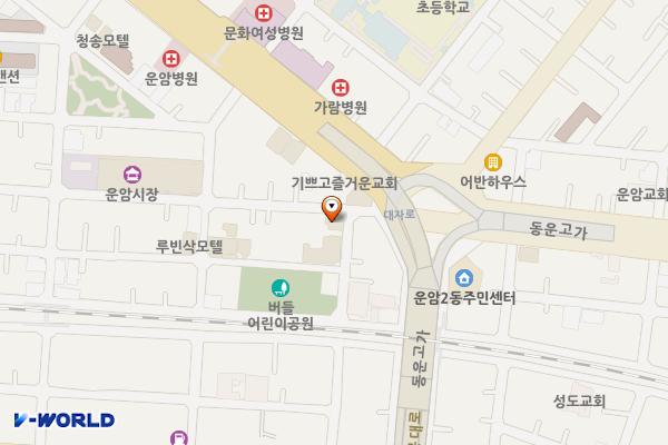비엔날레호텔 위치 지도 — 전남광주통합특별시 북구 대자로 104