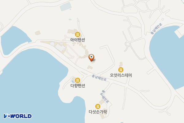 통영 해비치펜션민박 위치 지도 — 경상남도 통영시 용남면 용남해안로 365-1