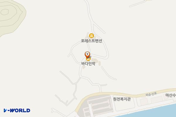 바다민박 위치 지도 — 경상남도 창원시 마산합포구 구산면 원전1길 32