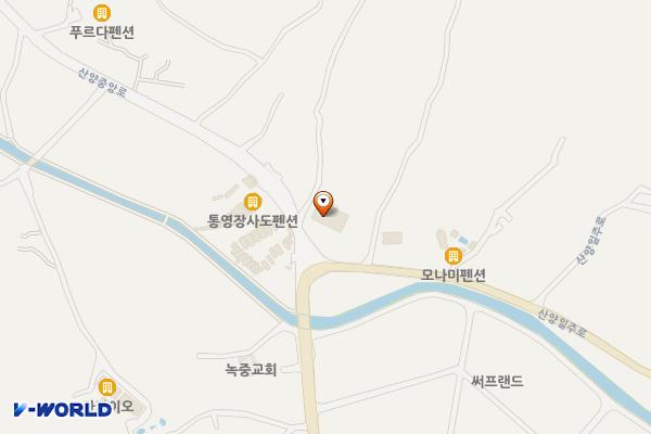 윤스호텔(엔터모텔) 위치 지도 — 경상남도 통영시 산양읍 산양중앙로 321