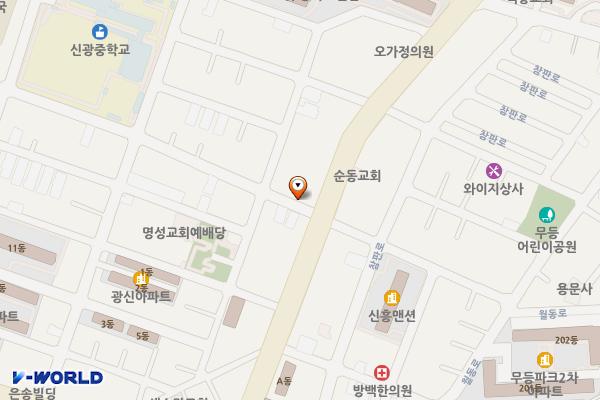 두암동 현대자동차공업사 위치 지도 — 전남광주통합특별시 북구 군왕로181번길 2