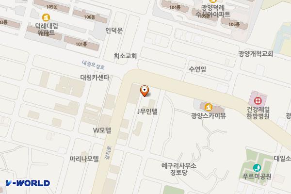 CCK모텔 위치 지도 — 전남광주통합특별시 광양시 광양읍 예구10길 65