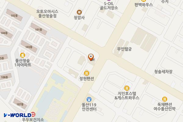 굿썸모텔 위치 지도 — 전남광주통합특별시 여수시 돌산읍 강남로 45