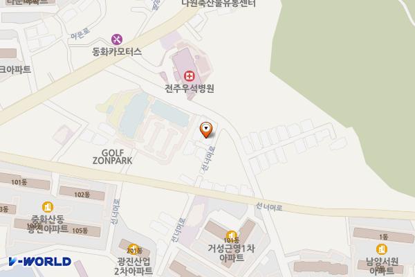우석빌 위치 지도 — 전북특별자치도 전주시 완산구 선너머로 35-11