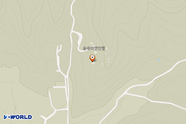 숲속의 연인별 관광농원 위치 지도 — 강원특별자치도 횡성군 둔내면 두원3길 26
